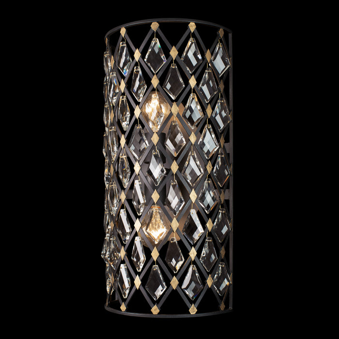 Two Light Wall Sconce from the Windsor collection in Carbon/Havana Gold finish