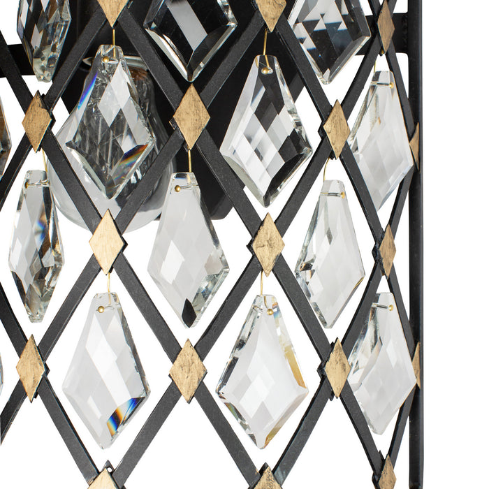 Two Light Wall Sconce from the Windsor collection in Carbon/Havana Gold finish