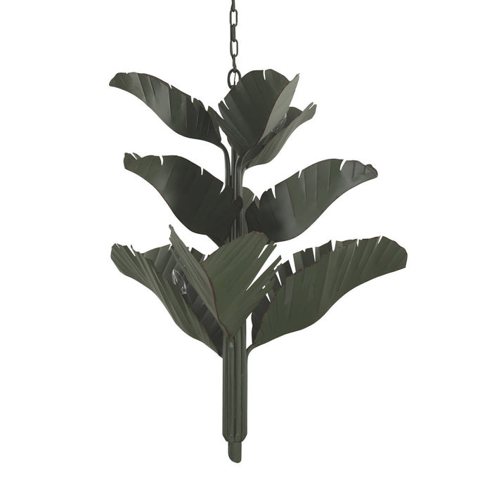 Nine Light Chandelier from the Banana Leaf collection in Banana Leaf finish