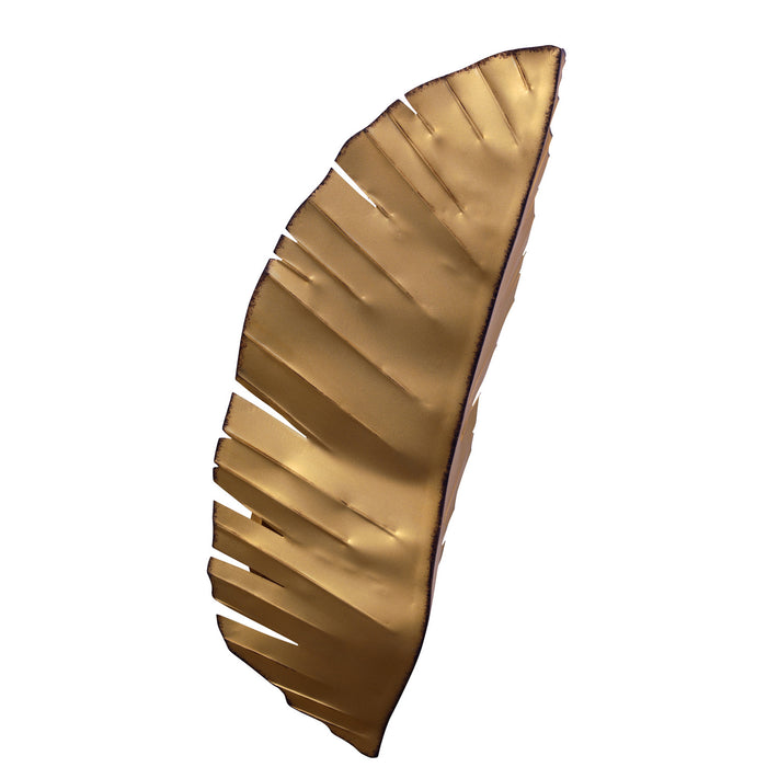 Three Light Wall Sconce from the Banana Leaf collection in Gold finish