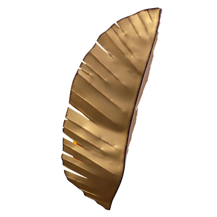 Three Light Wall Sconce from the Banana Leaf collection in Gold finish