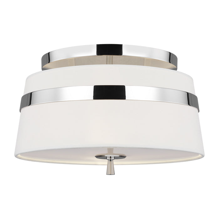 Three Light Semi-Flush Mount from the Cordtlandt collection in Polished Nickel finish