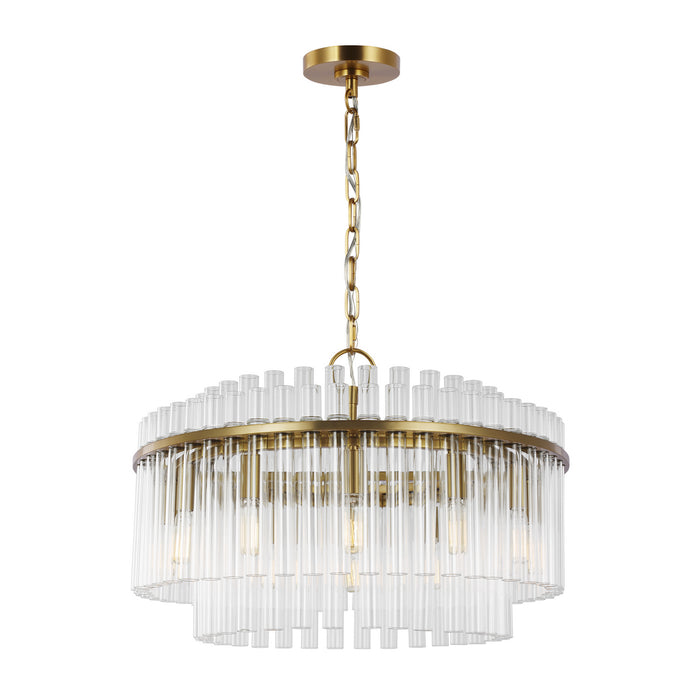 12 Light Chandelier from the BECKETT collection in Burnished Brass finish