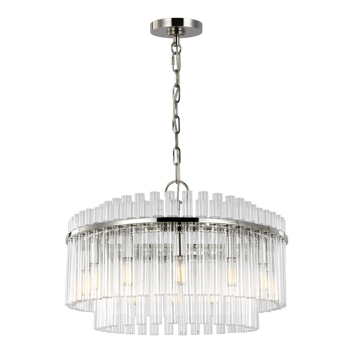 12 Light Chandelier from the BECKETT collection in Polished Nickel finish