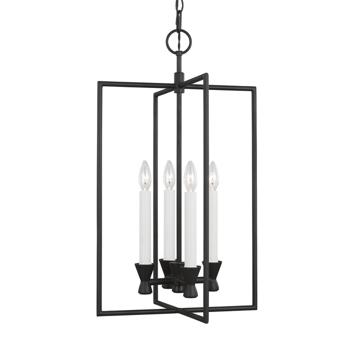 Four Light Lantern from the KEYSTONE collection in Aged Iron finish