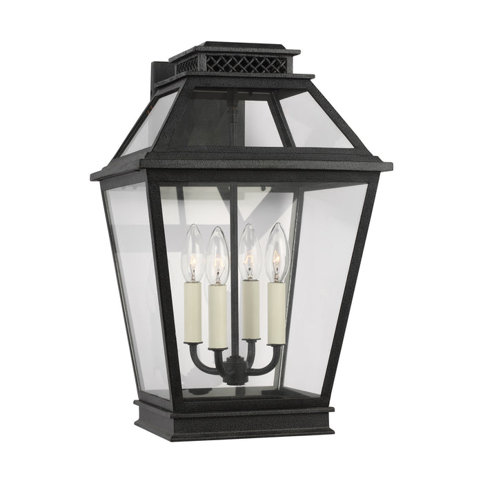 Four Light Outdoor Wall Lantern from the FALMOUTH collection in Dark Weathered Zinc finish