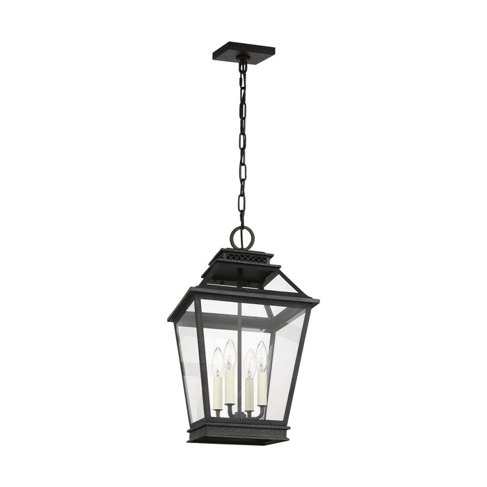 Four Light Hanging Lantern from the FALMOUTH collection in Dark Weathered Zinc finish