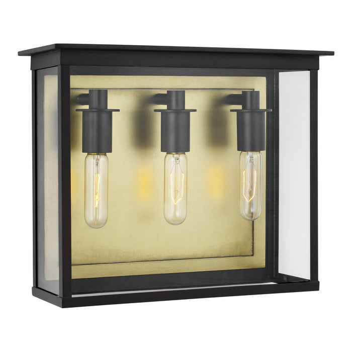 Three Light Outdoor Wall Lantern from the FREEPORT collection in Heritage Copper finish