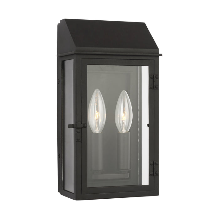 Two Light Outdoor Wall Lantern from the HINGHAM collection in Textured Black finish