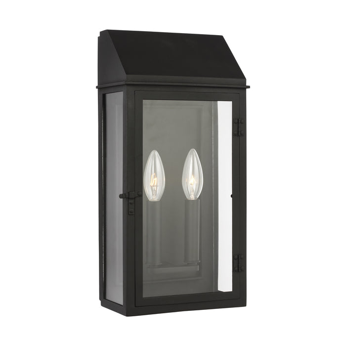 Two Light Outdoor Wall Lantern from the HINGHAM collection in Textured Black finish