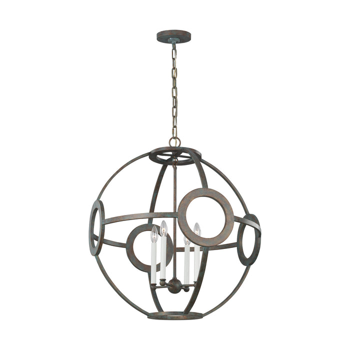 Four Light Pendant from the GREEN PARK collection in Iron Port finish