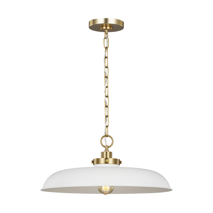 One Light Pendant from the WELLFLEET collection in Matte White finish