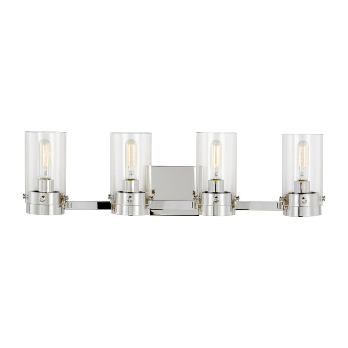 Four Light Vanity from the Garrett collection in Polished Nickel finish