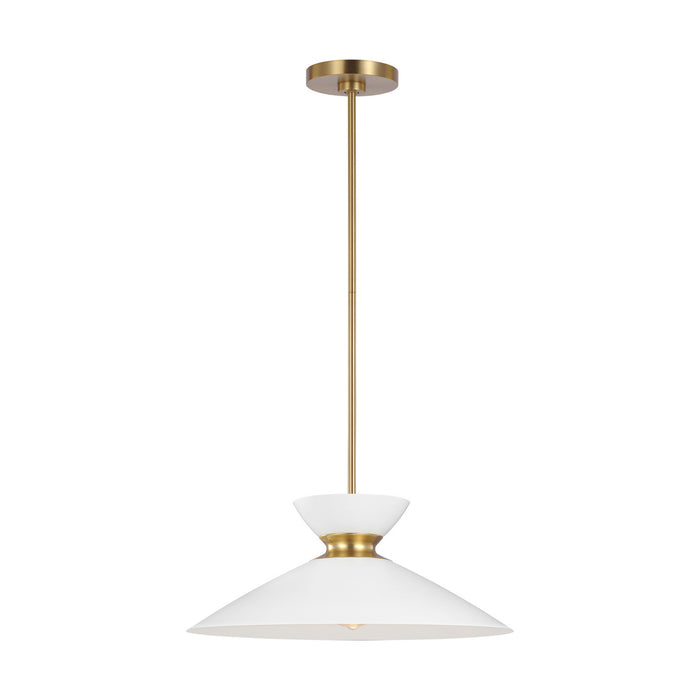 One Light Pendant from the HEATH collection in Burnished Brass finish