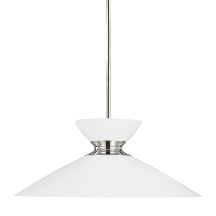 One Light Pendant from the HEATH collection in Polished Nickel finish