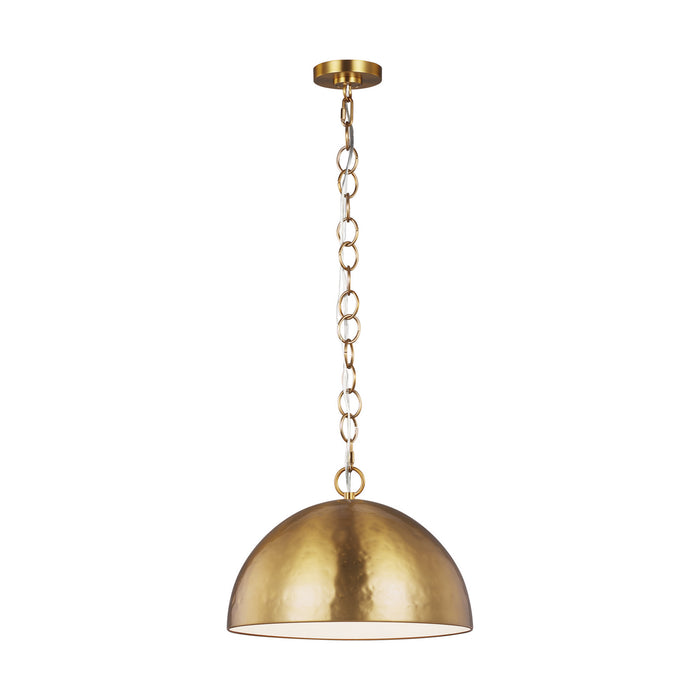 One Light Pendant from the WHARE collection in Burnished Brass finish