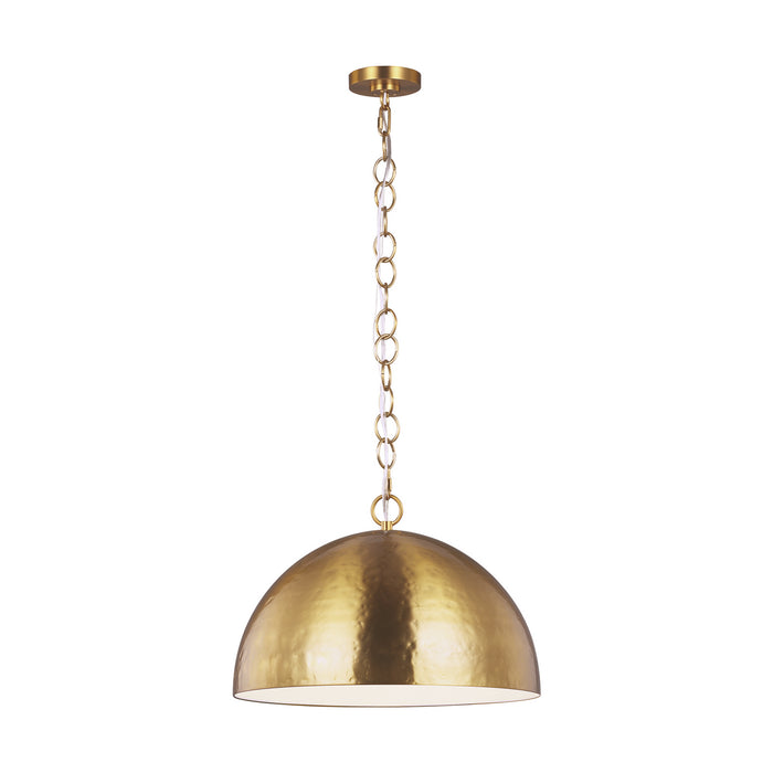 One Light Pendant from the WHARE collection in Burnished Brass finish