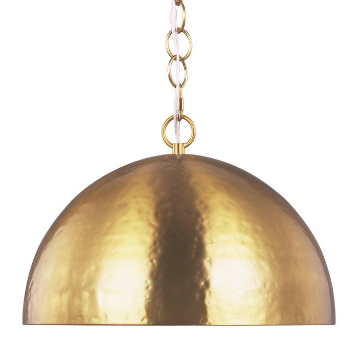 One Light Pendant from the WHARE collection in Burnished Brass finish