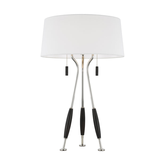 Two Light Table Lamp from the ARBUR collection in Ebony Wood finish