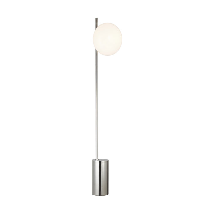 One Light Floor Lamp from the LUNE collection in Polished Nickel finish