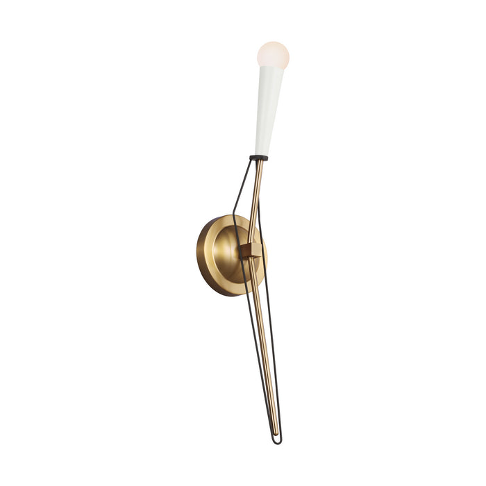 One Light Wall Sconce from the PIRO collection in Burnished Brass finish