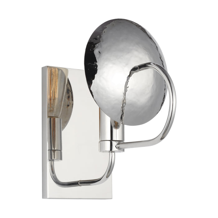 One Light Wall Sconce from the WHARE collection in Polished Nickel finish