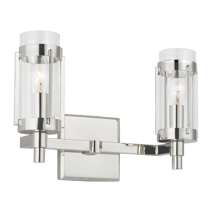 Two Light Vanity from the FLYNN collection in Polished Nickel finish
