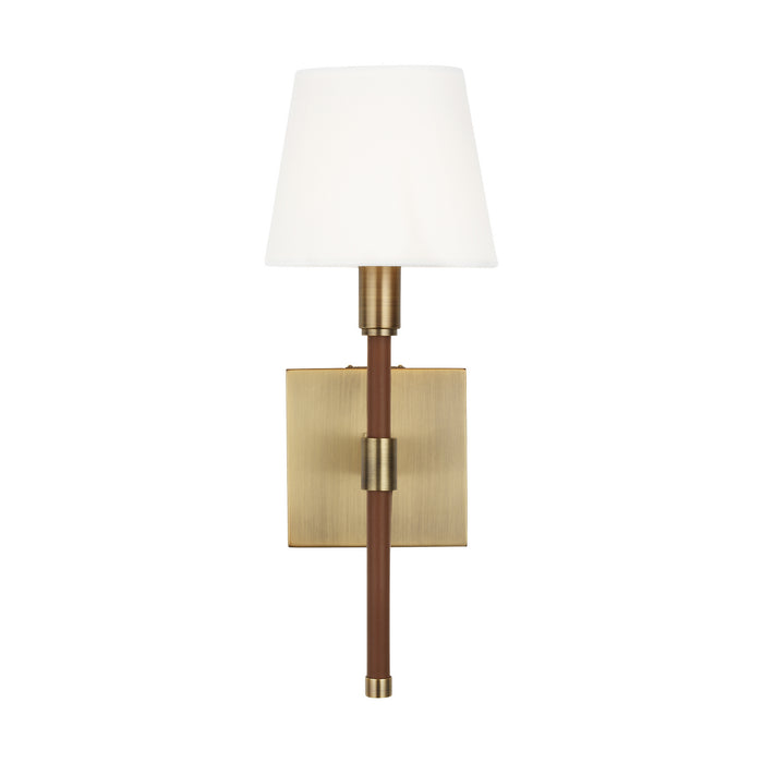 One Light Wall Sconce from the KATIE collection in Time Worn Brass finish