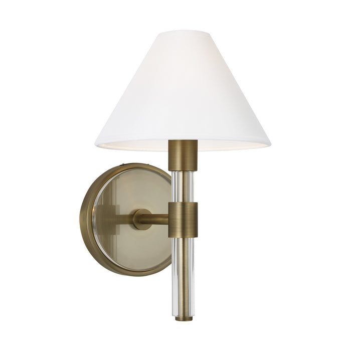 One Light Wall Sconce from the ROBERT collection in Time Worn Brass finish