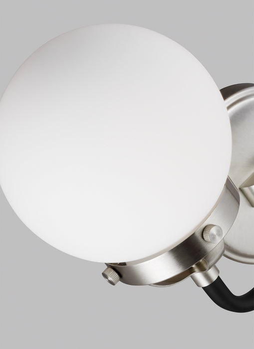 Two Light Wall / Bath from the Cafe collection in Brushed Nickel finish