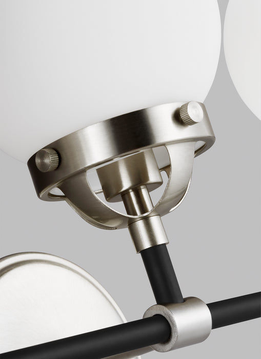 Three Light Wall / Bath from the Cafe collection in Brushed Nickel finish