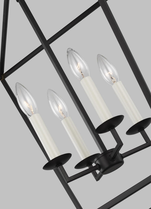 Four Light Lantern from the Dianna collection in Midnight Black finish