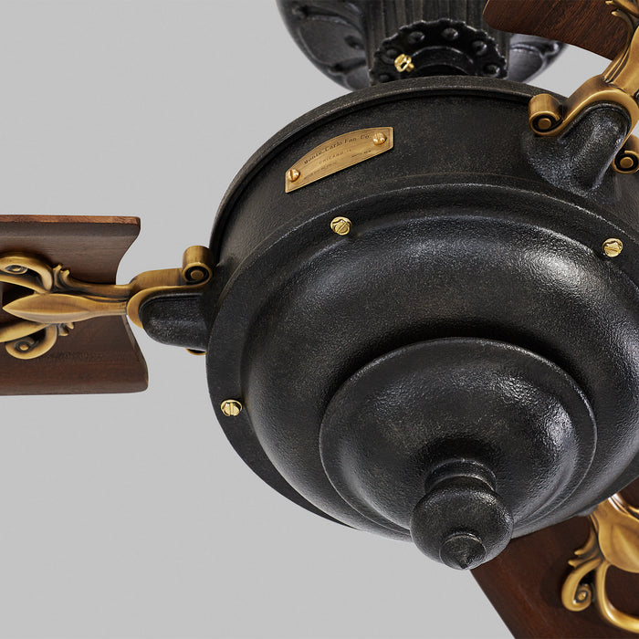60``Ceiling Fan from the Arezzo collection in Antique Iron / Hand-Rubbed Antique Brass finish