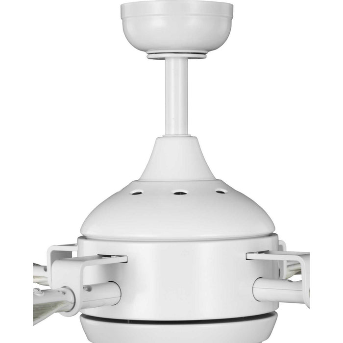 56``Ceiling Fan from the Rudder collection in Satin White finish