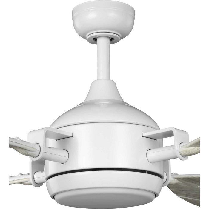 56``Ceiling Fan from the Rudder collection in Satin White finish