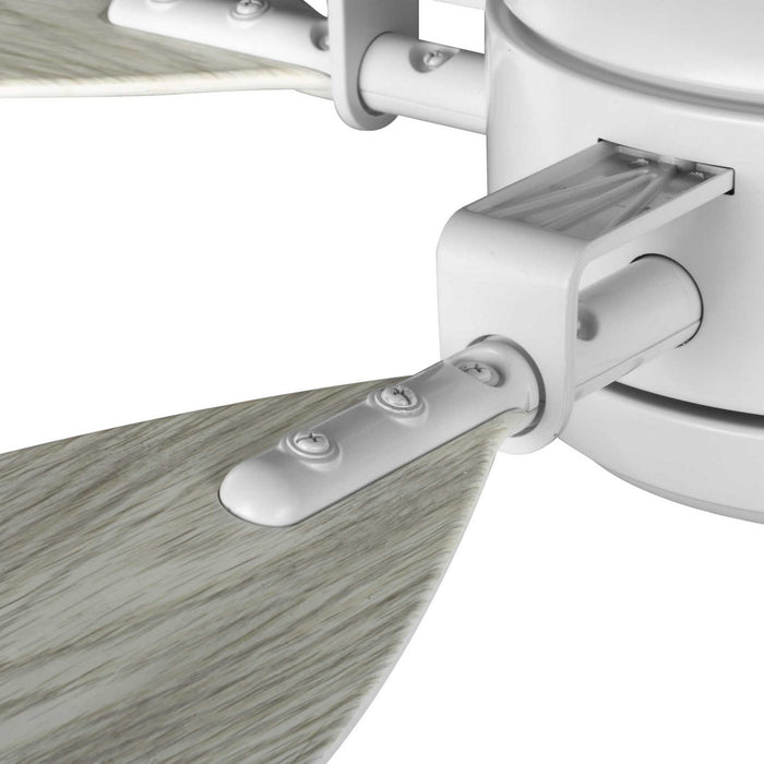 56``Ceiling Fan from the Rudder collection in Satin White finish