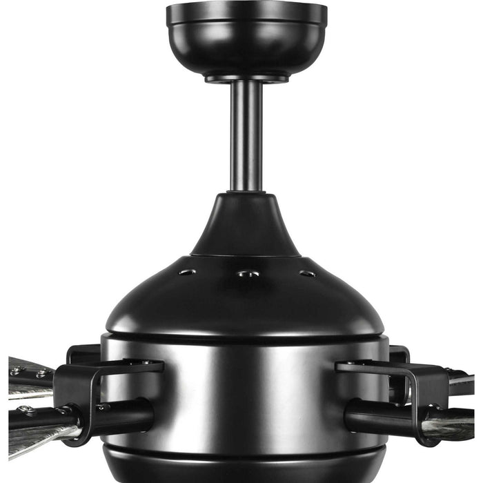 56``Ceiling Fan from the Rudder collection in Black finish