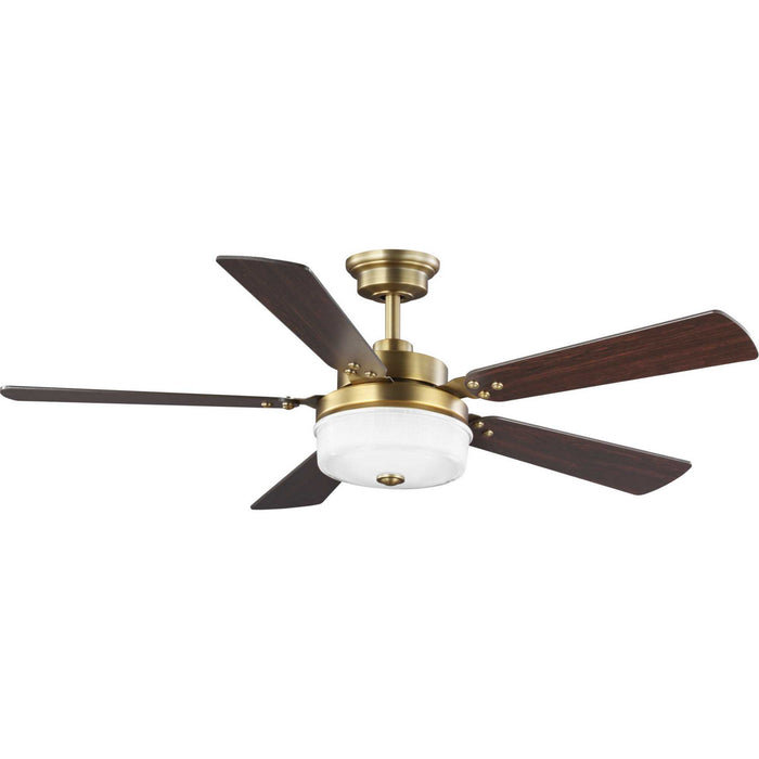 52``Ceiling Fan from the Tempt collection in Vintage Brass finish