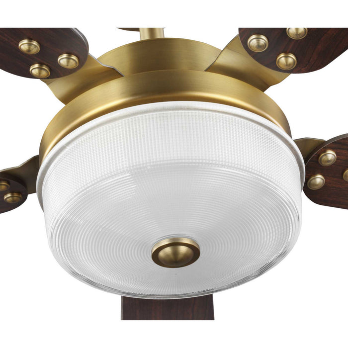 52``Ceiling Fan from the Tempt collection in Vintage Brass finish