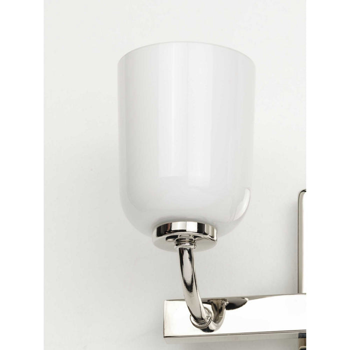 Two Light Bath from the Moore collection in Polished Nickel finish