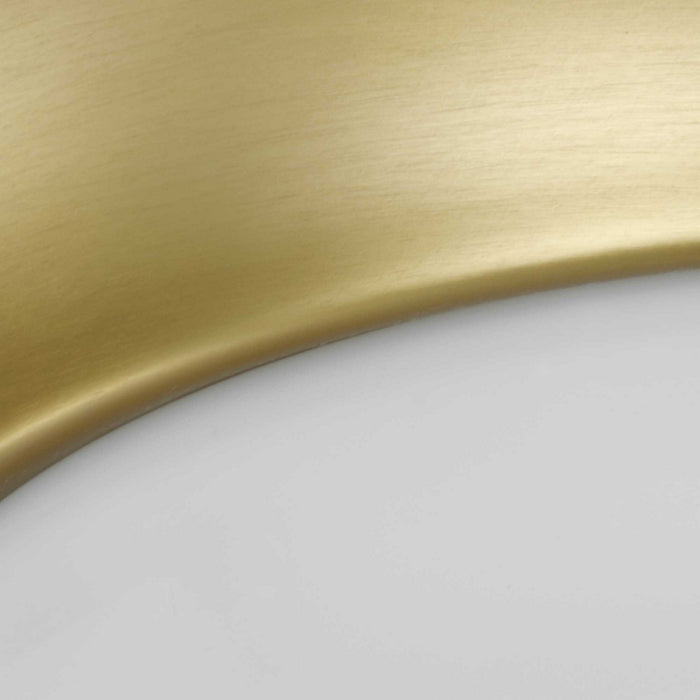 One Light Flush Mount from the Etched Glass Close-to-Ceiling collection in Satin Brass finish