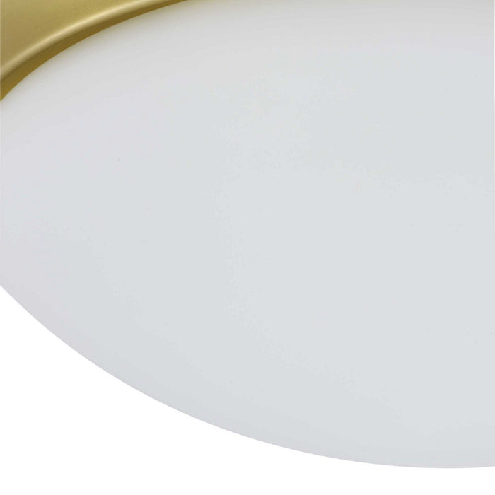 Two Light Flush Mount from the Etched Glass Close-to-Ceiling collection in Satin Brass finish