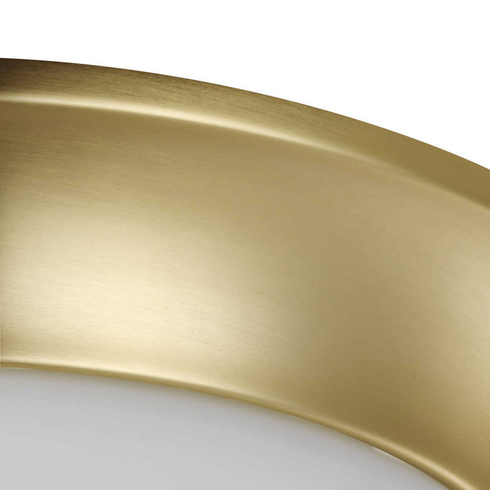 Two Light Flush Mount from the Etched Glass Close-to-Ceiling collection in Satin Brass finish