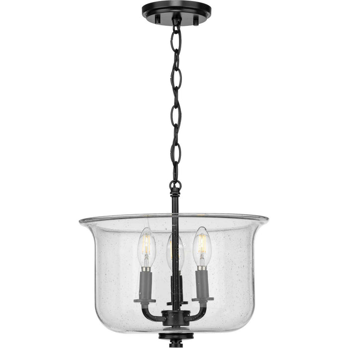 Three Light Semi Flush Convertible from the Winslett collection in Black finish