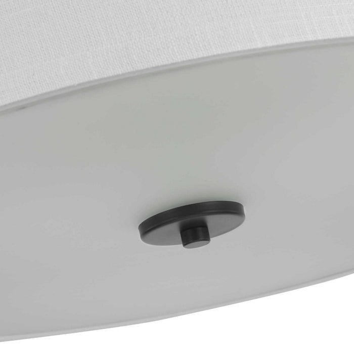 Three Light Semi Flush Mount from the Inspire collection in Graphite finish