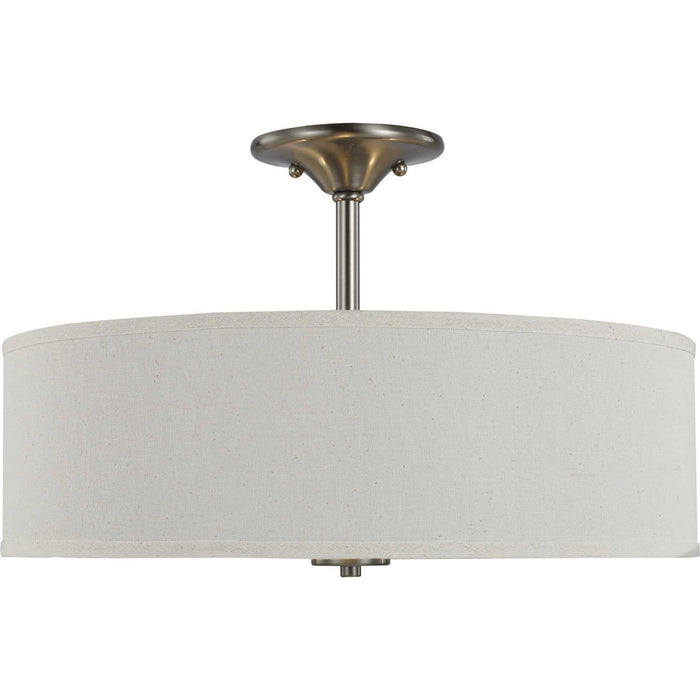 Three Light Semi Flush Mount from the Inspire collection in Brushed Nickel finish