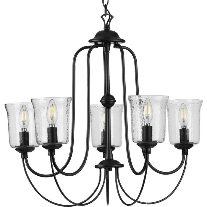 Five Light Chandelier from the Bowman collection in Black finish