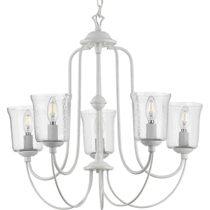 Five Light Chandelier from the Bowman collection in Cottage White finish