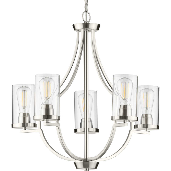 Five Light Chandelier from the Lassiter collection in Brushed Nickel finish
