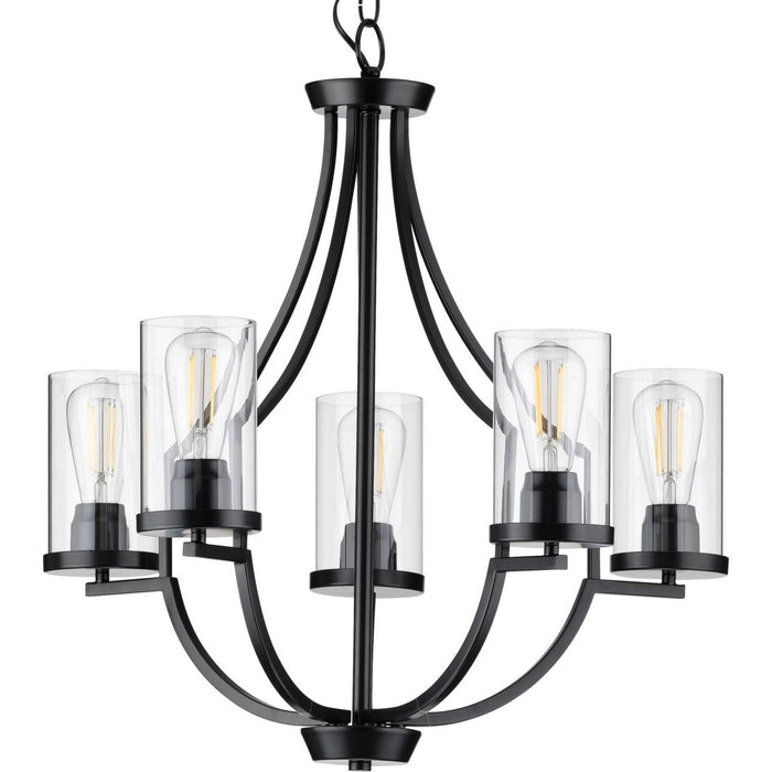 Five Light Chandelier from the Lassiter collection in Black finish